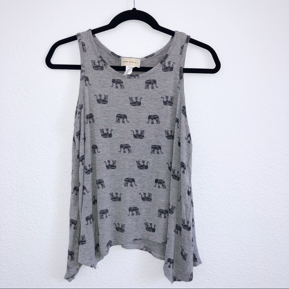 boho elephant sleeveless tank top